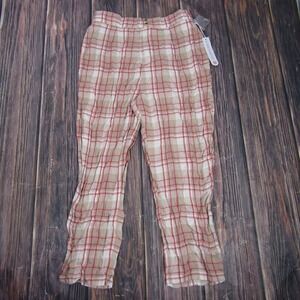 Sisstrevolution Dex WWN Pants Womens Large Plaid Rayon Lightweight Casual New